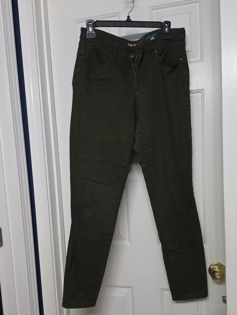 Style & Co. Dark Olive Skinny Jeans